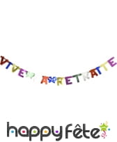 Guirlande "Vive la retraite"