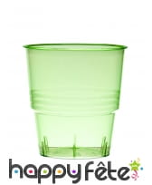 Gobelets verts transparents de 25cl