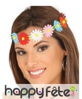 Headband avec fleurs colorées pour adulte