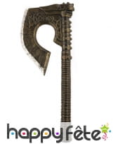 Hache bronze lame recourbée, 60cm