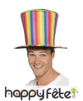 Haut de forme arc en ciel