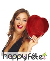 Haut de forme avec paillettes rouge, image 1