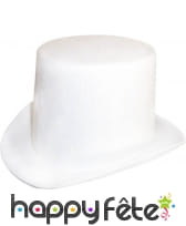 Haut de forme blanc en feutrine