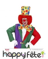 Haut de forme de clown, multicolore