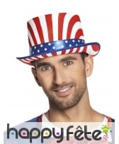 Haut de forme drapeau USA pour adulte
