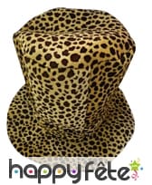 Haut de forme en mousse leopard