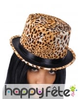 Haut de forme imprimé léopard