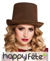 Haut de forme marron Steampunk