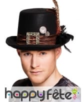 Haut de forme noir Steampunk