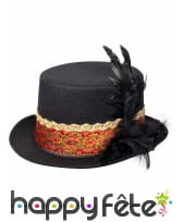 Haut de forme steampunk noir élégant pour adulte, image 1