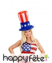 Haut de forme USA gonflable de 50cm, image 1
