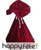 Hotte de pere noël effet velours