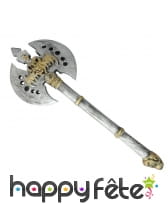 Hache médiévale double tranchant en latex