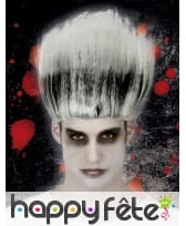 Haute perruque blanche noire de fantôme