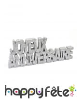 Joyeux Anniversaire pailleté de table 9cm, image 1