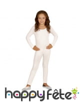 Justaucorps blanc uni pour enfant