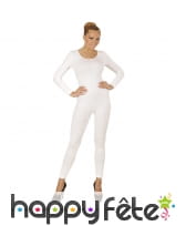 Justaucorps blanc uni pour femme