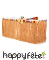Jupe de table Beige imitation raphia style hawaï, image 1