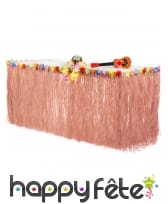 Jupe de table Beige imitation raphia style hawaï