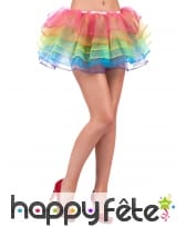 Jupon en tulle bouffant multicolore pour femme