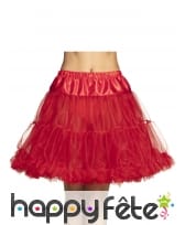 Jupon en voile rouge mi-long pour adulte