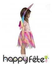 Jupe licorne multicolore avec ailes et oreilles, image 1