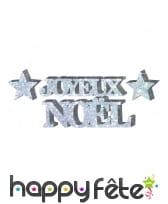 Joyeux Noël argenté de 11 cm, image 1