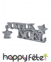 Joyeux Noël argenté de 11 cm