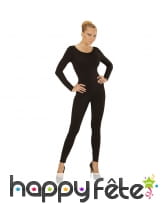 Justaucorps noir uni pour femme