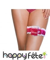 Jarretière rose avec shooter cul sec