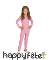 Justaucorps rose clair uni pour enfant