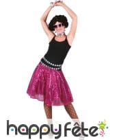 Jupe rose disco recouverte de sequins