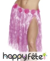 Jupe rose fleurs sexy