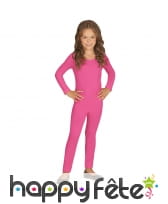 Justaucorps rose uni pour enfant