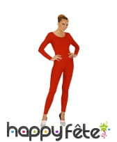 Justaucorps rouge uni pour femme