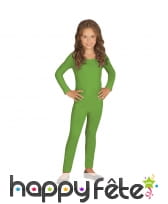 Justaucorps vert uni pour enfant