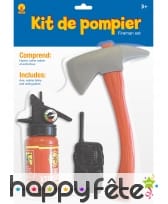 Kit accessoires de pompier pour enfant, image 1