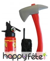 Kit accessoires de pompier pour enfant