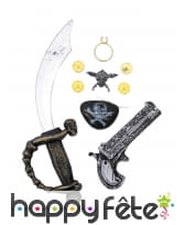 Kit accessoires et armes de pirate pour enfant