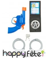 Kit accessoires Policier pour enfant, en plastique