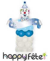Kit ballons pour créer un grand clown bleu