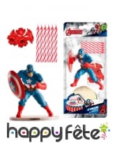 Kit Captain America de décoration de gâteau, image 1