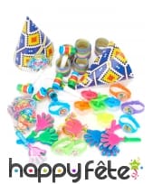 Kit cotillons de fête multicolores pour 6 enfants