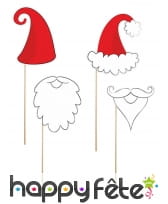 Kit de 4 pièces photobooth de Père Noël