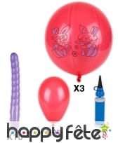 Kit de 50 ballons multi formes avec pompe
