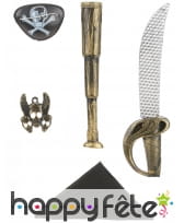 Kit d'accessoires de pirate pour enfant