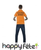 Kit déguisement de détenu orange pour adolescent, image 2