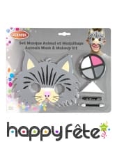 Kit de maquillage de chat avec masque, enfant