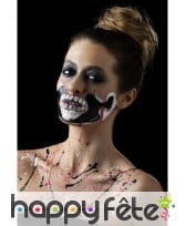 Kit de maquillage squelette néon, réagit aux UV, image 13