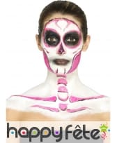 Kit de maquillage squelette néon, réagit aux UV, image 3